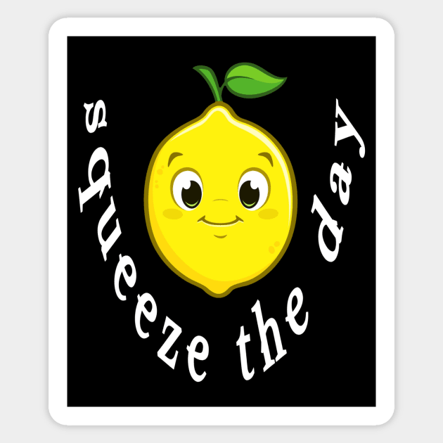 Squeeze the Day - Lemon Sticker by Jambo Designs